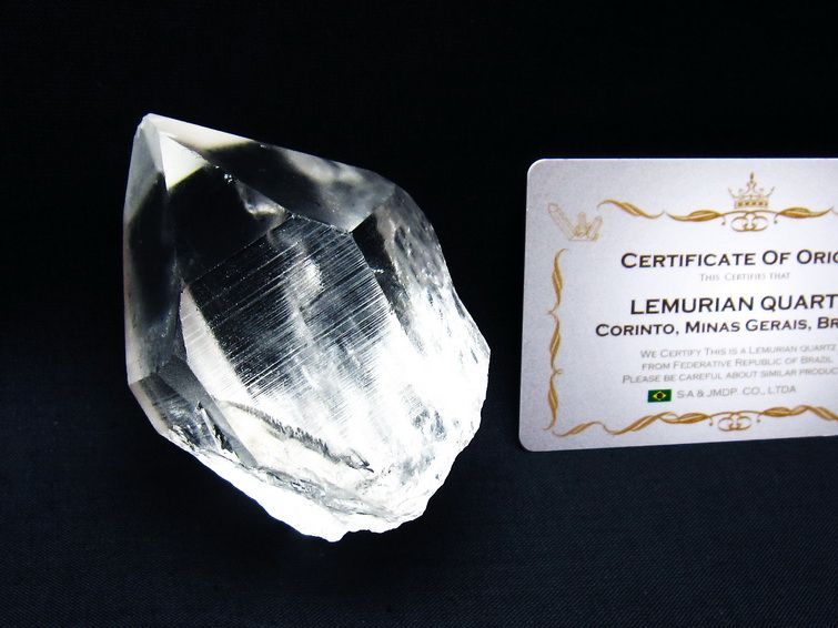 水晶 原石 ポイント レムリアンシード水晶 ブラジル ミナスジェライス州 コリント産 一点物 181-4222