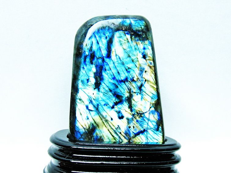 ラブラドライト 原石 台座付属 一点物 181-4238 【sold out】