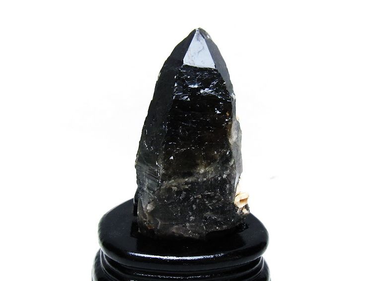 モリオン 黒水晶 原石 山東省産 台座付属 一点物 181-4474