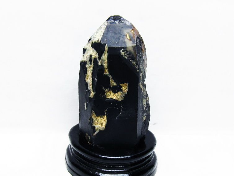 モリオン 黒水晶 原石 山東省産 台座付属 一点物 181-4481