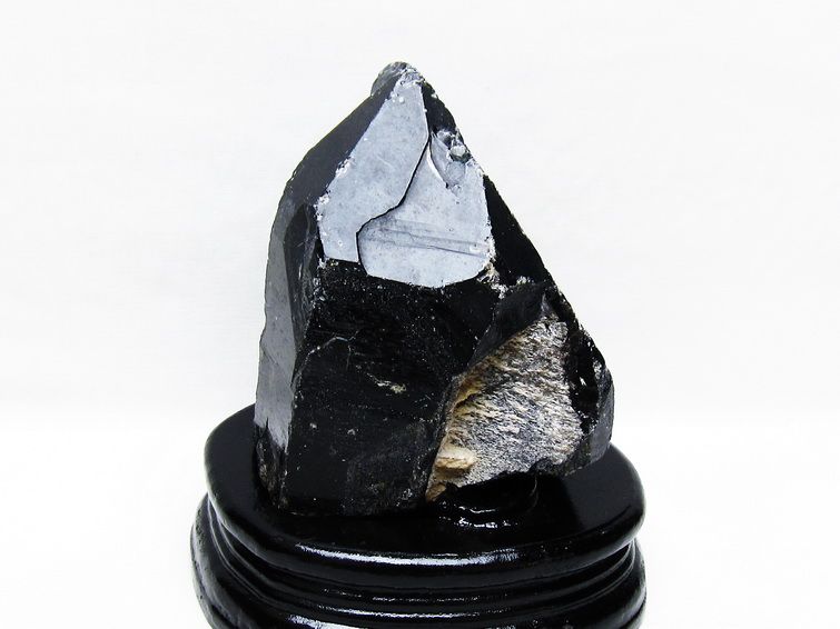 モリオン 黒水晶 原石 山東省産 台座付属 一点物 181-4484
