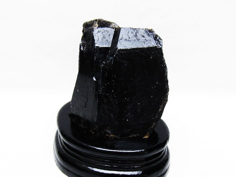 モリオン 黒水晶 原石 山東省産 台座付属 一点物 181-4486