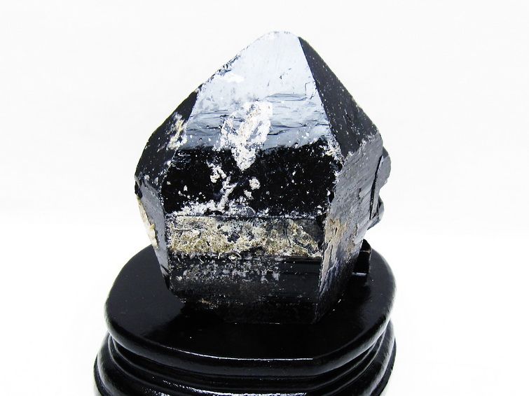 モリオン 黒水晶 原石 山東省産 台座付属 一点物 181-4487