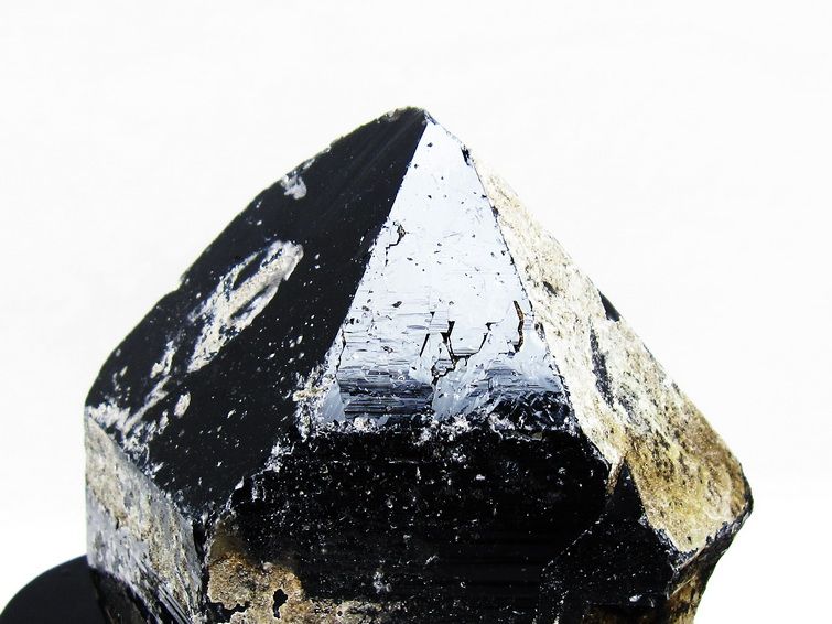 モリオン 黒水晶 原石 山東省産 台座付属 一点物 181-4487