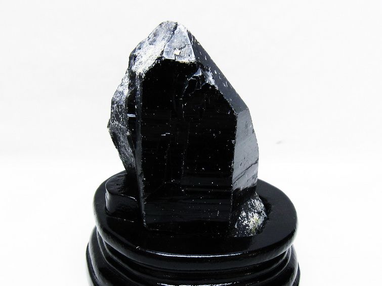 モリオン 原石 黒水晶 原石 山東省産 台座付属 一点物 181-4492