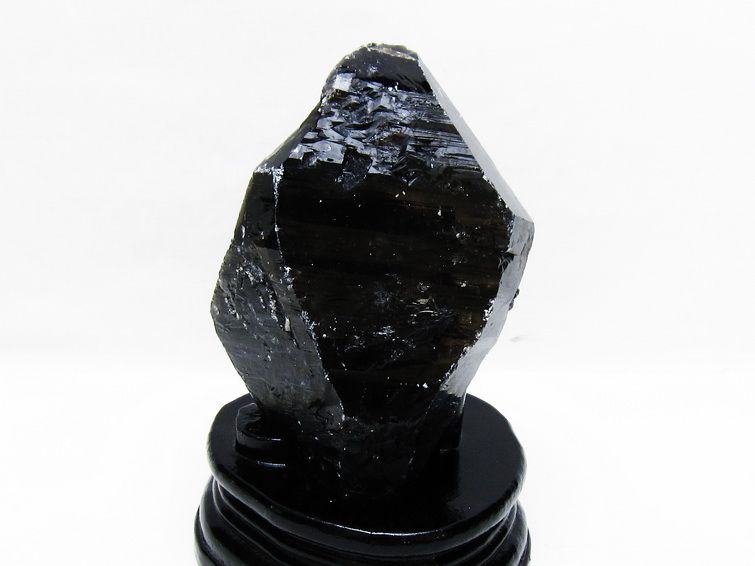 モリオン 原石 黒水晶 原石 山東省産 台座付属 一点物 181-4499