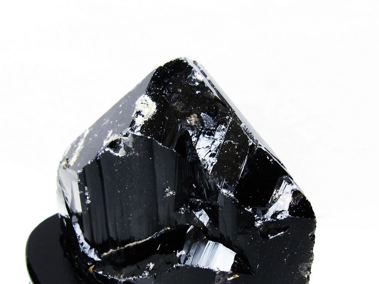 モリオン 原石 黒水晶 原石 山東省産 台座付属 一点物 181-4505