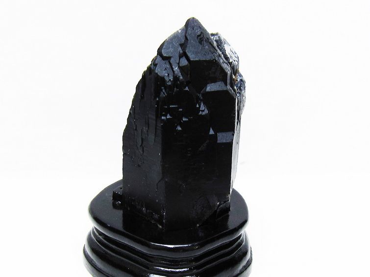 モリオン 原石 黒水晶 原石 山東省産 台座付属 一点物 181-4507