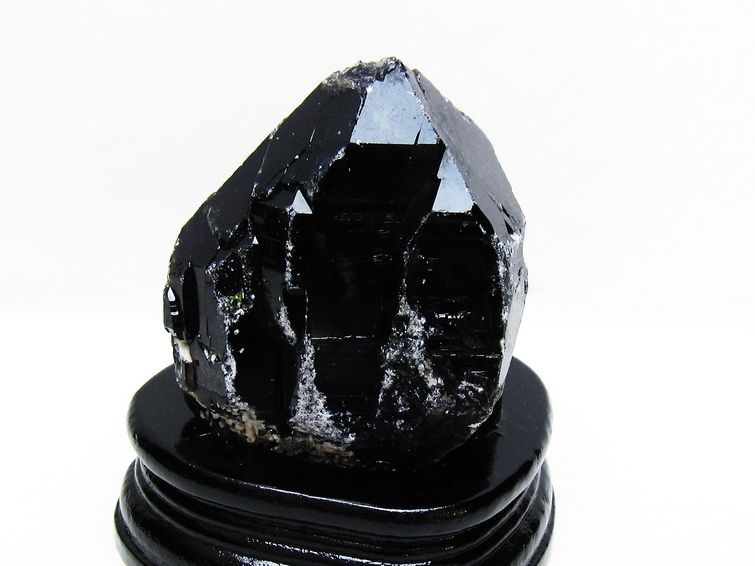 モリオン 原石 黒水晶 原石 山東省産 台座付属 一点物 181-4508