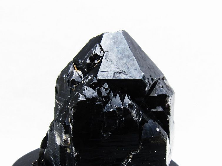 黒水晶 原石 モリオン 原石 山東省産 台座付属 一点物 181-4509