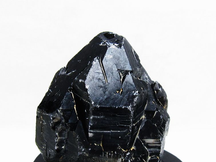 黒水晶 原石 モリオン 原石 山東省産 台座付属 一点物 181-4509