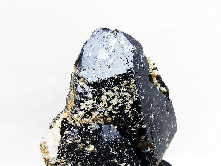 黒水晶 原石 モリオン 原石 山東省産 台座付属 一点物 181-4511