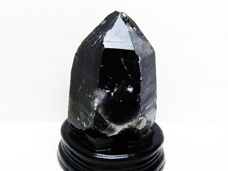 1.6Kg 黒水晶 原石 モリオン 原石 山東省産 台座付属 一点物 181-4520