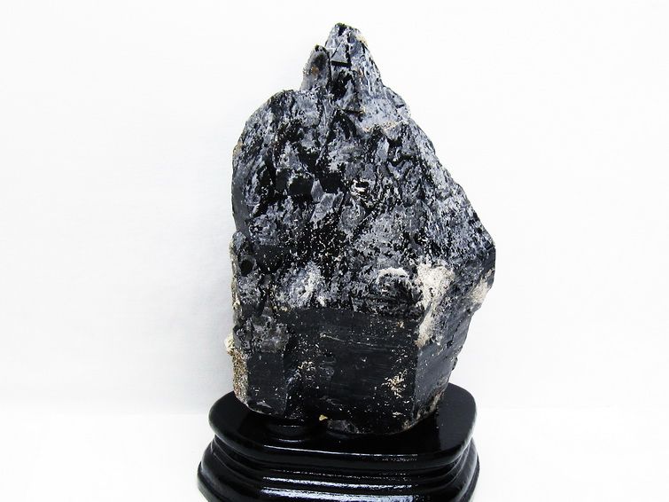 1.2Kg 黒水晶 原石 モリオン 原石 山東省産 台座付属 一点物 181-4531