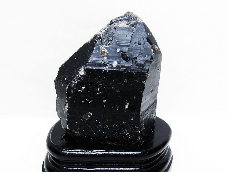 1Kg 黒水晶 原石 モリオン 原石 山東省産 台座付属 一点物 181-4534