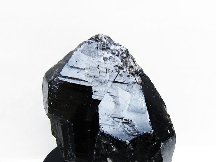 1Kg 黒水晶 原石 モリオン 原石 山東省産 台座付属 一点物 181-4534