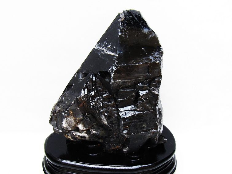 1.8Kg 黒水晶 原石 モリオン 原石 山東省産 台座付属 一点物 181-4538