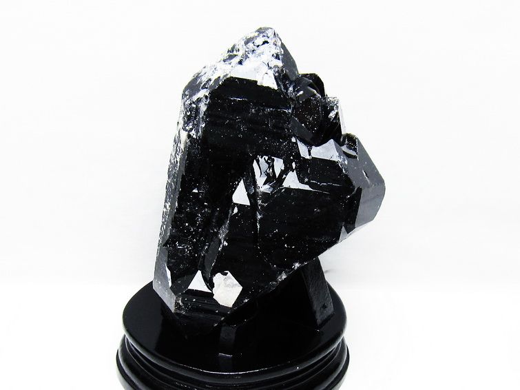 1.6Kg 黒水晶 原石 モリオン 原石 山東省産 台座付属 一点物 181-4539