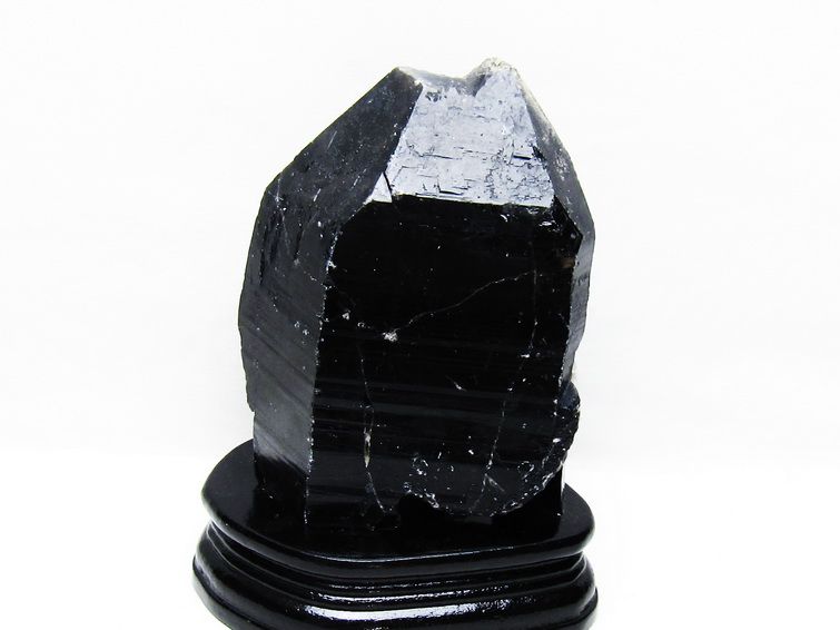 1.1Kg 黒水晶 原石 モリオン 原石 山東省産 台座付属 一点物 181-4540