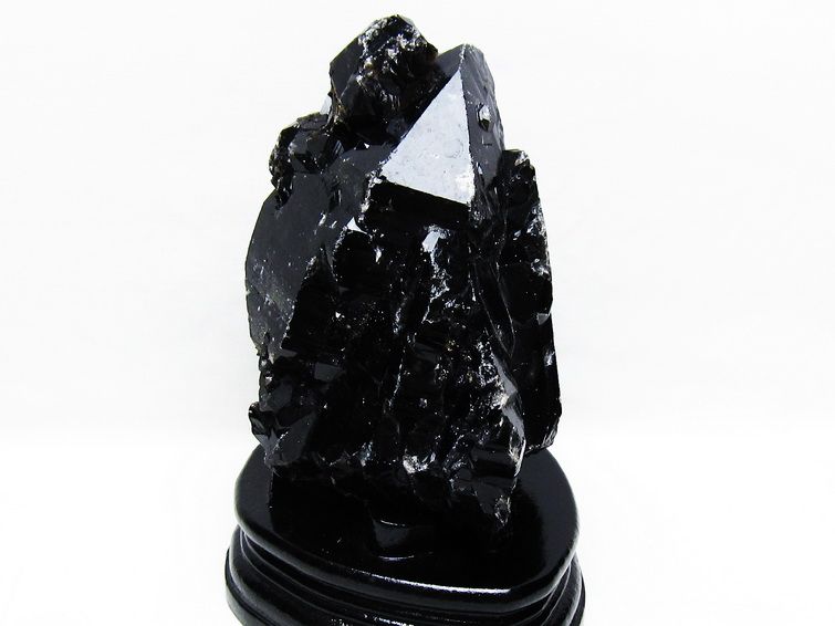 1.9Kg 黒水晶 原石 モリオン 原石 山東省産 台座付属 一点物 181-4541