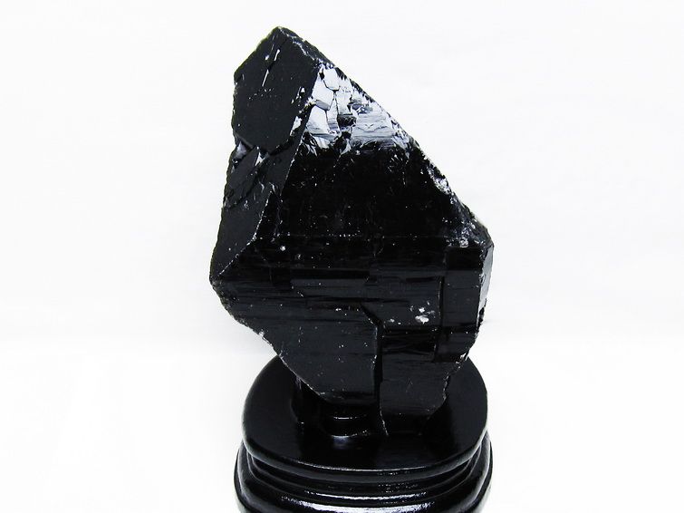 1.1Kg 黒水晶 原石 モリオン 原石 山東省産 台座付属 一点物 181-4542