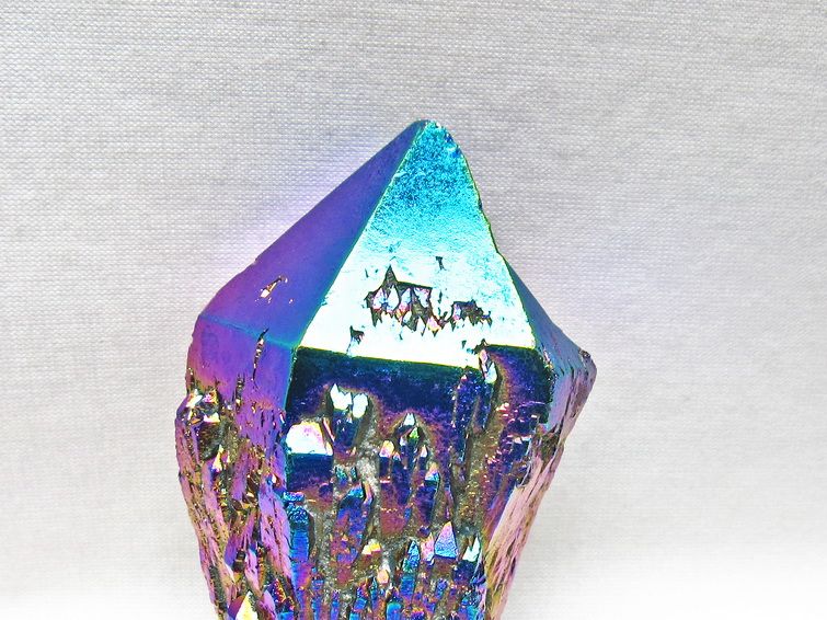 オーラクリスタル 原石 レインボーブルー エレスチャル オーラ水晶 一点物 181-4691