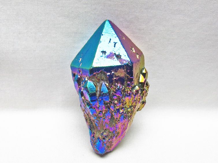 オーラクリスタル 原石 レインボーブルー エレスチャル オーラ水晶 一点物 181-4692