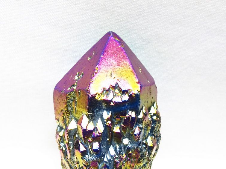 オーラクリスタル 原石 レインボーブルー エレスチャル オーラ水晶 一点物 181-4692