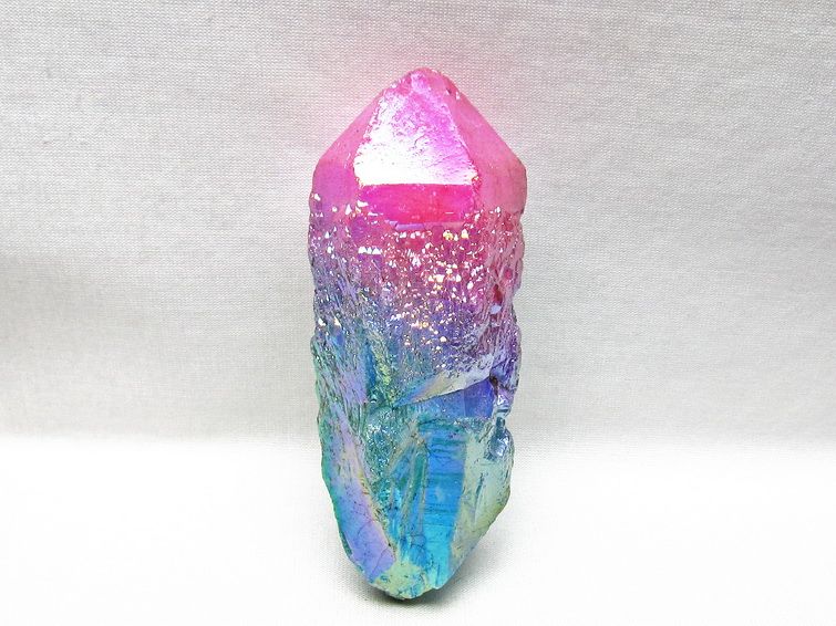 オーラクリスタル 原石 マルチカラー エレスチャル オーラ水晶 一点物 181-4694