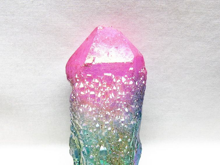オーラクリスタル 原石 マルチカラー エレスチャル オーラ水晶 一点物 181-4694