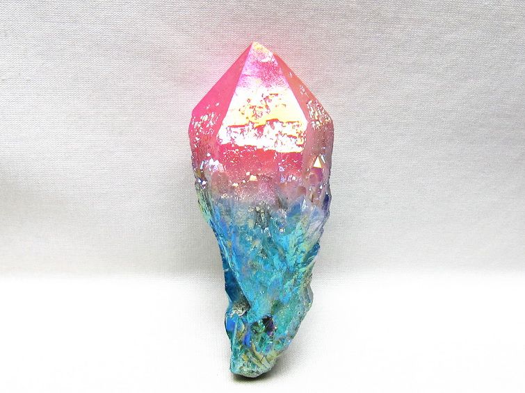 オーラクリスタル 原石 マルチカラー エレスチャル オーラ水晶 一点物 181-4695