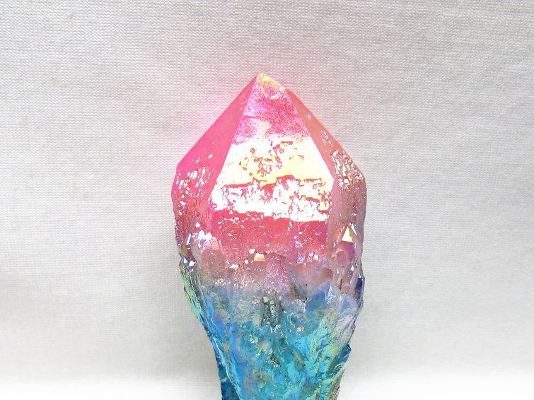 オーラクリスタル 原石 マルチカラー エレスチャル オーラ水晶 一点物 181-4695