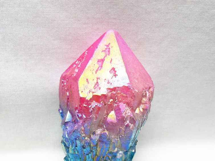 オーラクリスタル 原石 マルチカラー エレスチャル オーラ水晶 一点物 181-4696
