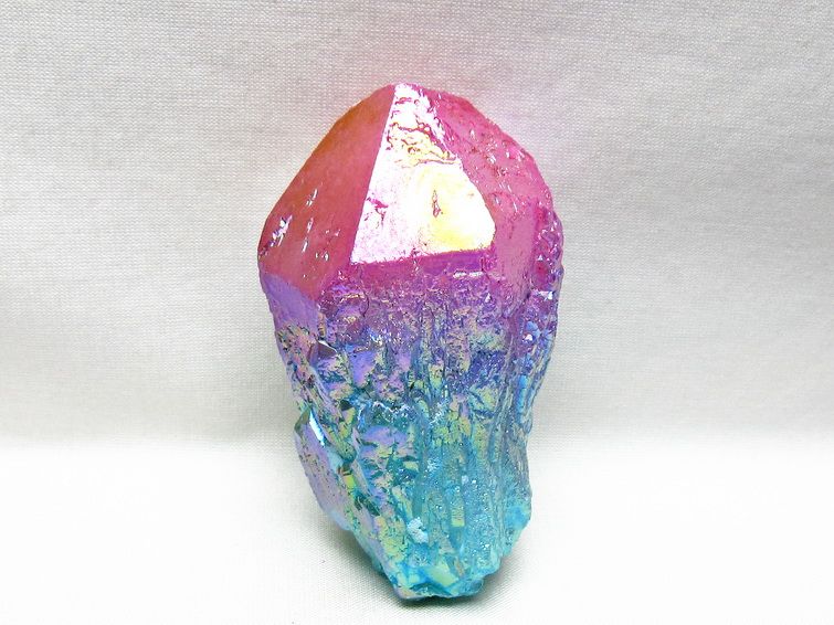 オーラクリスタル 原石 マルチカラー エレスチャル オーラ水晶 一点物 181-4697