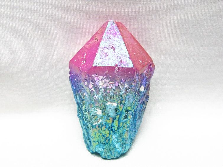 オーラクリスタル 原石 マルチカラー エレスチャル オーラ水晶 一点物 181-4698