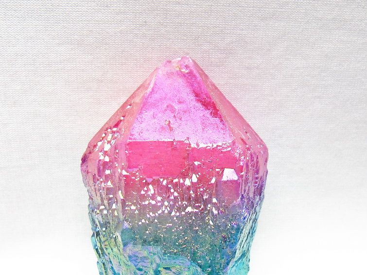 オーラクリスタル 原石 マルチカラー エレスチャル オーラ水晶 一点物 181-4698