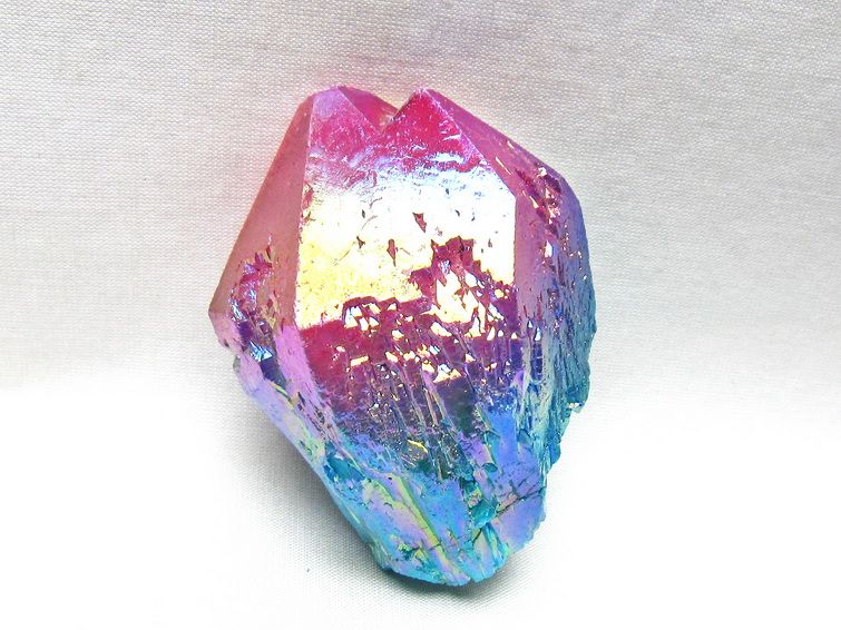オーラクリスタル 原石 マルチカラー エレスチャル オーラ水晶 一点物 181-4699