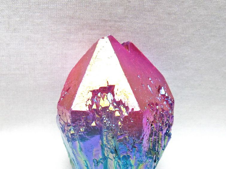 オーラクリスタル 原石 マルチカラー エレスチャル オーラ水晶 一点物 181-4699