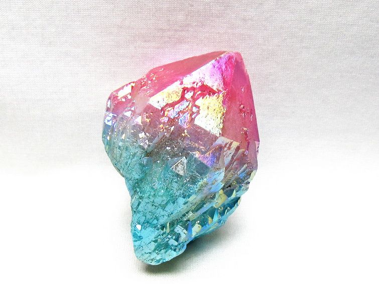 オーラクリスタル 原石 マルチカラー エレスチャル オーラ水晶 一点物 181-4700