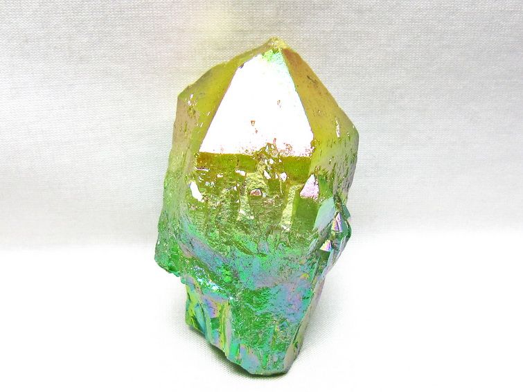 オーラクリスタル 原石 マルチカラー エレスチャル オーラ水晶 一点物 181-4704