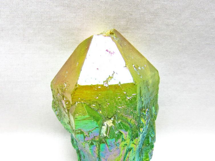 オーラクリスタル 原石 マルチカラー エレスチャル オーラ水晶 一点物 181-4704