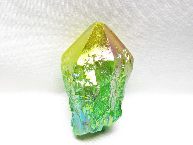 オーラクリスタル 原石 マルチカラー エレスチャル オーラ水晶 一点物 181-4705