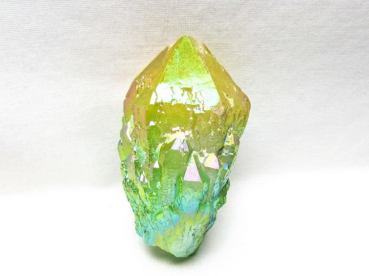 オーラクリスタル 原石 マルチカラー エレスチャル オーラ水晶 一点物 181-4706