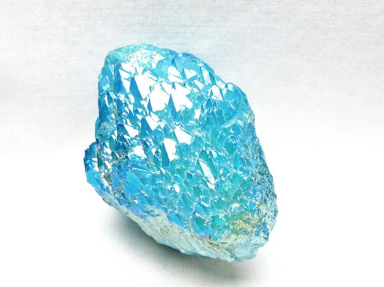 オーラクリスタル 原石 ブルー エレスチャル オーラ水晶 一点物181-4713