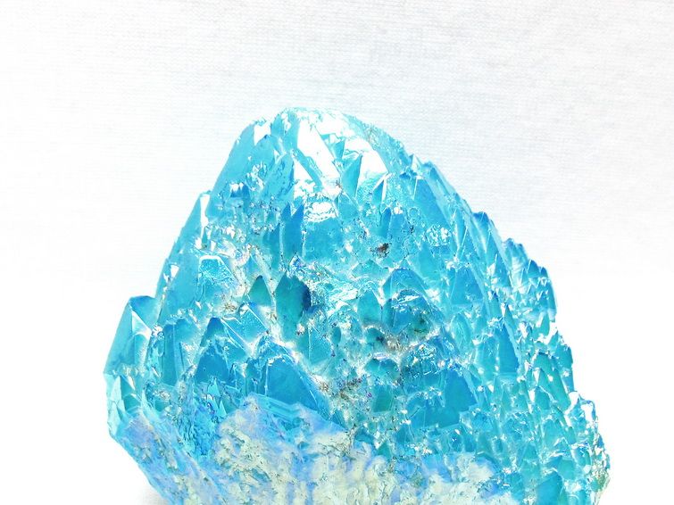 オーラクリスタル 原石 ブルー エレスチャル オーラ水晶 一点物181-4713