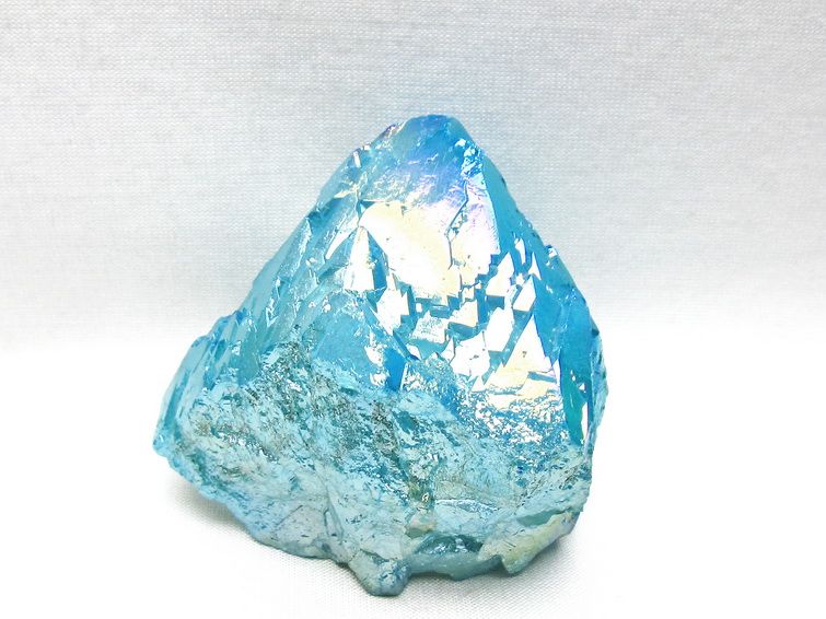 オーラクリスタル 原石 ブルー エレスチャル オーラ水晶 一点物181-4714