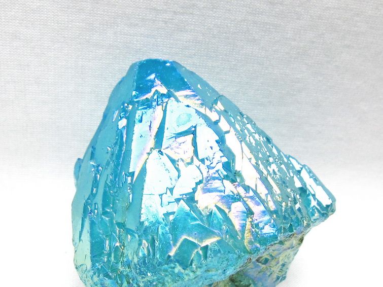オーラクリスタル 原石 ブルー エレスチャル オーラ水晶 一点物181-4714