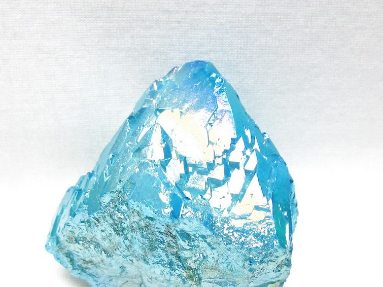 オーラクリスタル 原石 ブルー エレスチャル オーラ水晶 一点物181-4714