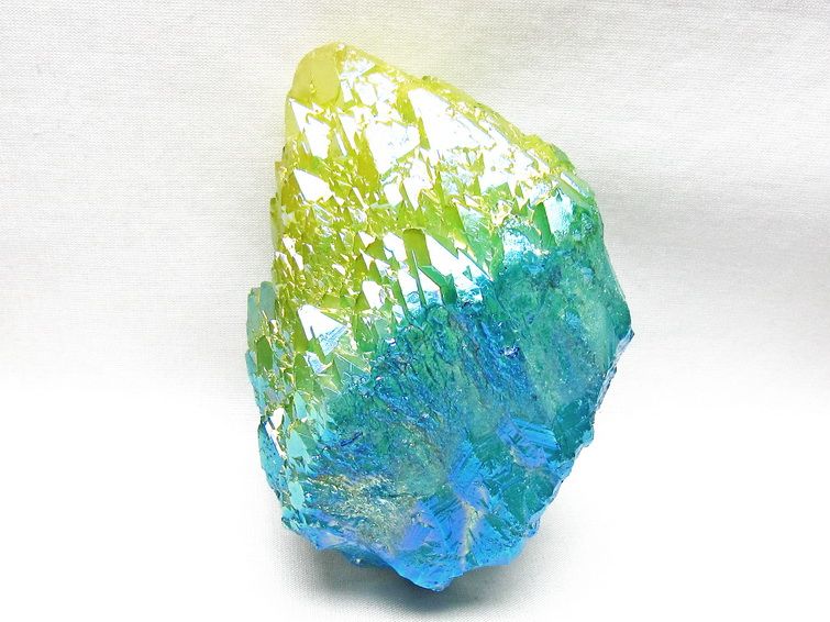 オーラクリスタル 原石 マルチカラー エレスチャル オーラ水晶 一点物 181-4716