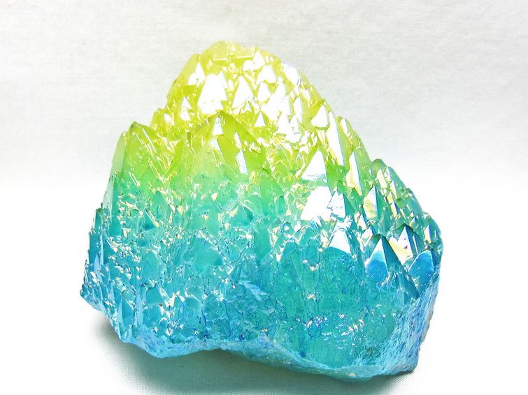 1.1Kg オーラクリスタル 原石 マルチカラー エレスチャル オーラ水晶 一点物 181-4717